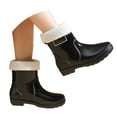 thumbnail image 2 of KANG Fashion Women's -Lined Short Rain Boots Waterproof, Anti-, Thick Sole Platform Winter Wet Weather Shoes Black 39, 2 of 6