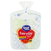 Great Value Everyday Premium Paper Plates, 8 5/8", 300 Count