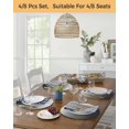 thumbnail image 5 of 13 Inch Round Placemats Set of 4, Grey Ombre Non Slip Heat Insulation PP Table Mats, Contemporary Gradient Abstract Art Washable Place Mats for Kitchen Dining Party Table Decor, 5 of 7