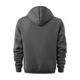 thumbnail image 4 of GIPQJK Tactical Hoodies for Men Full-Zip Fleece Lined Hooded Jackets Solid Color Casual Loose Outdoor Sweatshirts Zipper Long Sleeve Hooded Jacket,Dark Gray 4XL, 4 of 5