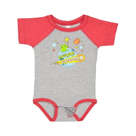 

Inktastic Future Explorer Alien in Outer Space Boys or Girls Baby Bodysuit