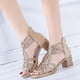 thumbnail image 5 of Sandalias transpirables de verano para mujer con suela gruesa de diamantes de imitación y puntera abierta Wmkox8yii nm8658, 5 of 8