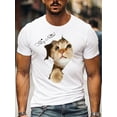 thumbnail image 1 of Men's Casual Crew Neck Graphic T-shirt with Stylish Print, Versatile Short Sleeve Tee for Summer Sport and Casual Wear, 1 of 7