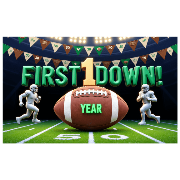 Football Field Birthday Banner Sports Design Touchdown Celebration for Kids Party Celebration Outdoor Event