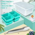 thumbnail image 5 of Walfos Silicone Freezer Tray with Lid, Soup Freezer Molds 4 Packs, Bin and Tongs, Silicone Soup Freezer Container, Perfect For Storing and Freezing Soup, Broth, Sauce, with 12 Removable Labels, 5 of 7
