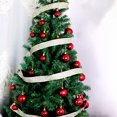 thumbnail image 3 of CUITING 10 Yard Christmas Glitter Wired Ribbon with Metallic Edge 2 Inch Christmas Tree Decorative Ribbons for Gift Wrapping  Wreath Decor  Home DIY Bow Crafts  Xmas Holiday Party Supplie, 3 of 15