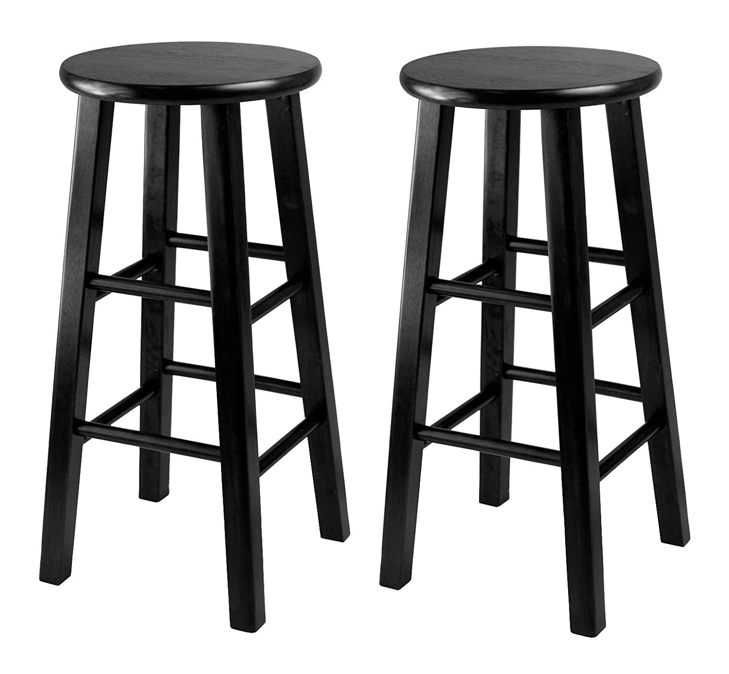 Winsome 24-Inch Square Leg Counter Stool Set of 2 