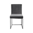 thumbnail image 4 of Meridian Furniture Contemporary Giselle Velvet Dining Chair in Gray (Set of 2), 4 of 5