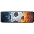 thumbnail image 5 of Dreamtimes Soccer Ball Hallway Runner Rug 2'x6' Kitchen Rug with Rubber Backing Fire Water Non Slip Entryway Rug Runner Washable Soft Area Rug for Hallway Bedroom Kitchen Decor, 5 of 6
