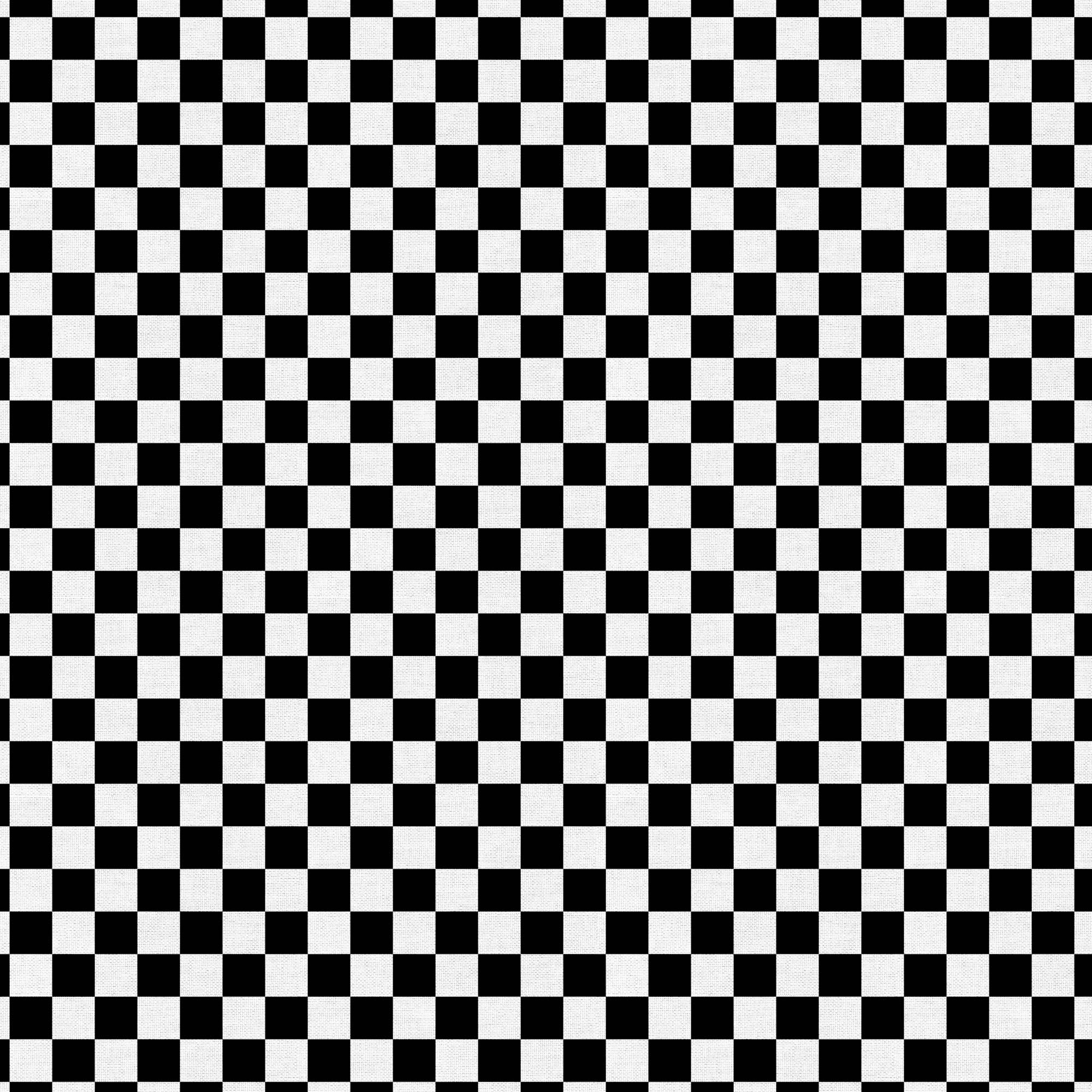Fabric Editions 18" x 21" 100% Cotton Check Precut Sewing & Craft Fabric, Black 10 Pieces