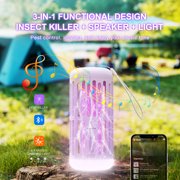 Aspectek Indoor Bug Zapper with LED Light, Bluetooth Speaker, 1-Pack