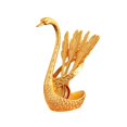 thumbnail image 2 of DOLITY Porte-Cuillère Décoratif Ensemble de Couverts Cygne Or, 2 of 9