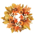 thumbnail image 1 of asddcavvf Wreaths Small Autumn Wreath For Candlestick Decorative Rattan Garland With Maple Leaf Berries Pumpkin For Thanksgiving Table Fall Centerpieces Wi Ribbon for Wreaths, 1 of 6