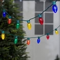 thumbnail image 2 of Indoor/Outdoor 25-Count LED Ultra Bright C9 Christmas String Lights, Multicolor, Green Wire, 14', by Holiday Time, 2 of 8