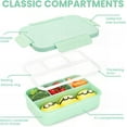 thumbnail image 3 of Bugucat Lunch Box 1300ML 2 Set,Leak-Proof Bento Lunch Box with 4 Compartments,Kids Lunch Box Bento Box Adult with Cutlery, Snack Boxes Bento Boxes with Compartments for School Kindergarten Office, 3 of 6
