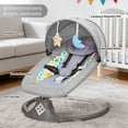 thumbnail image 3 of Electric Baby Swing, Caveen Infant Swing Rocker with Remote Control, 5 Sway Speeds, Bluetooth Music, Grey, 3 of 8