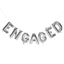 TABLZONE 1Set Aluminum Foil Engagement Balloons Silver for DIY Party Decor and Photo Backdrop