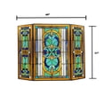 thumbnail image 4 of RADIANCE Goods Tiffany-Style 3pcs Folding Victorian Stained Glass Fireplace Screen 40" Width, 4 of 4