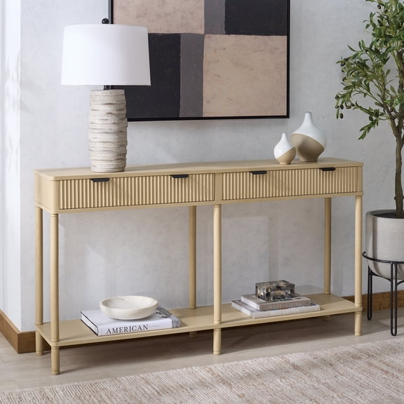 Safavieh Thurston 2 Drawer 58" Console Table, Natural