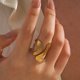 thumbnail image 2 of Chunky Anillos Mujeres Oro Plata Pulgar Anillo Asimétrico Ondulado Anillo Ajustable No Tarnish Dainty Acero inoxidable Año Nuevo Aniversario Cumpleaños Joyería, 2 of 6