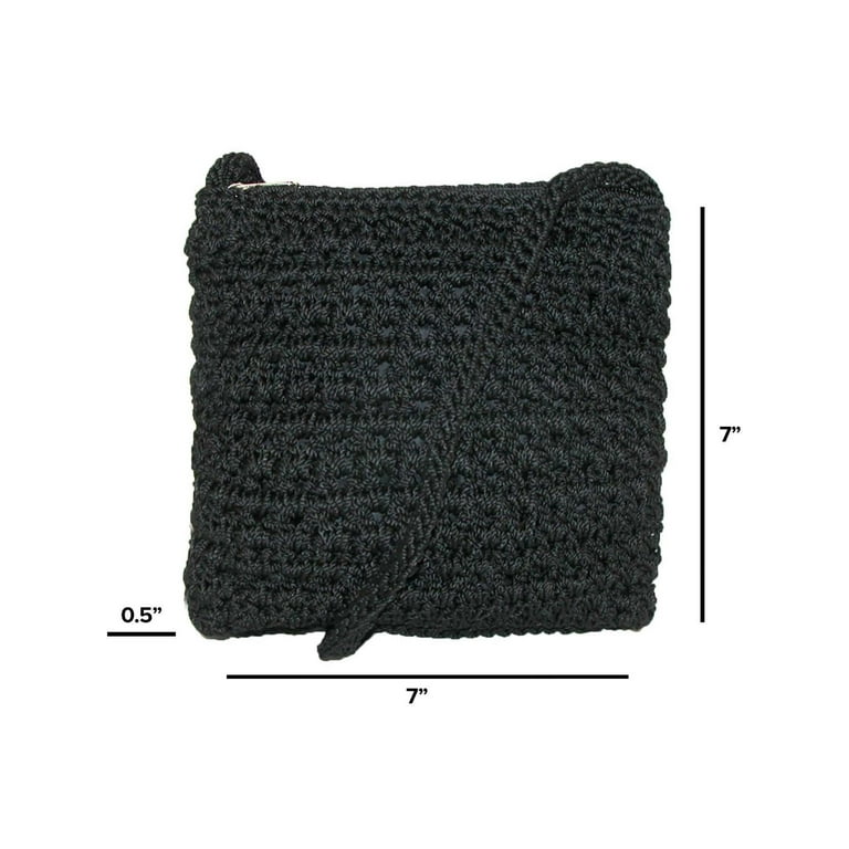 CTM Women's Crochet Knit Shoulder Bag, Crossbody Handbag CTM Women's Crochet Knit Shoulder Bag, Crossbody Handbag