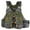Green paddedwith bottle holder, variant on Baggra Fishing Life Safety Vest Outdoor Breathable Padded with 209lb Bearing Capacity for Swimming Sailing Floatation Device Waistcoat Utility