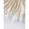 thumbnail image 6 of LMLYSoH Women's Mini Shorts Lace Patchwork Drawstring Elastic Waist Casual Summer Loose Lounge Shorts, 6 of 7