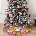 thumbnail image 5 of Yiaed Fruit-Flavored Ice-Cream Print Christmas Tree Skirt , Tree SkirtsTree Mat for Christmas Winter Holiday Indoor Decorations-36", 5 of 7