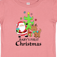 thumbnail image 4 of Inktastic Baby's 1st Christmas with Santa Reindeer and Tree Boys or Girls Baby T-Shirt, 4 of 5