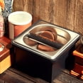 thumbnail image 6 of Stainless Steel Espresso spray easy to Grounds Dump Bin for Barista Household Tools , .9x17.4x10.4cm .9x17.4x10.4cm, 6 of 7