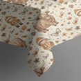 thumbnail image 3 of Beige Highland Cow Doll Pattern Rectangle Tablecloth 60"x84",Waterproof Polyester Rectangle Table Cloth, Wipeable Spillproof Polyester Tablecloth for Dining, Camping, Indoor and Outdoor, 3 of 5