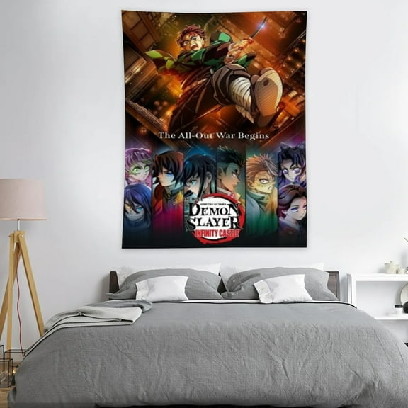 Tapestry for Demon Slayer wall hanging Bedroom Dorm Funny Poster Backgrounds Wall Art Decorations Kids Girls Teens Gifts 40×30 inch