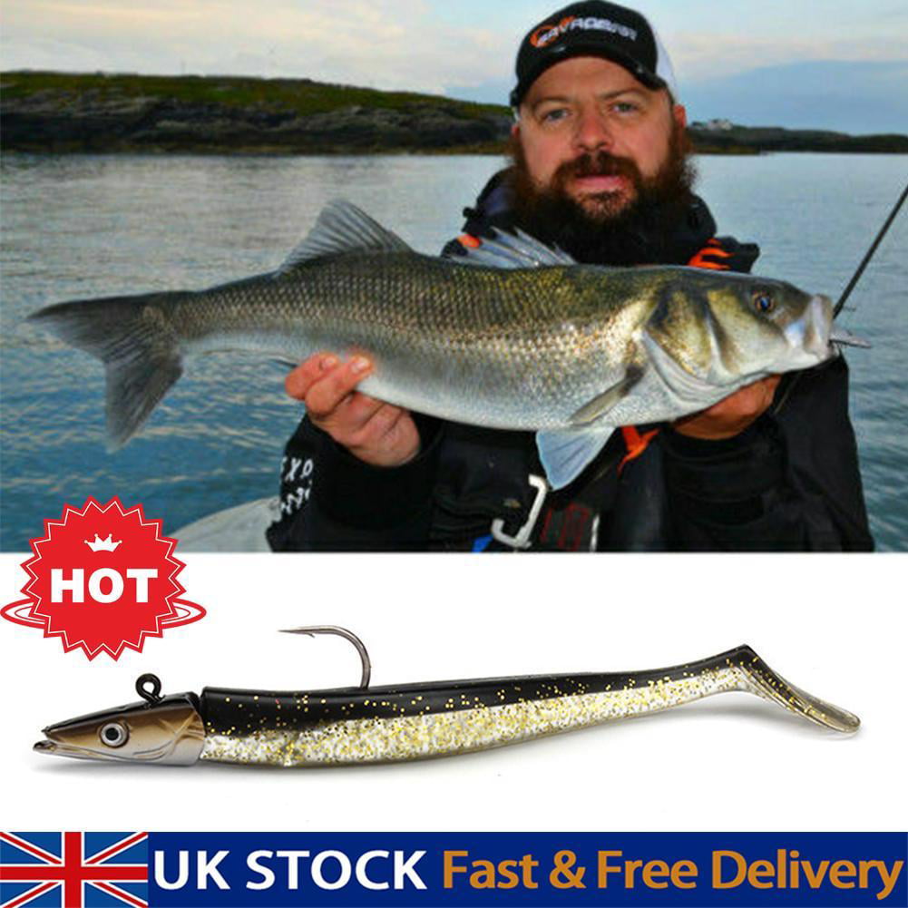 show original title Details about   Saltwater Sandeel Lures Bass Wrasse Cod Pollock on Sea Fishing Gear Tackle Hot U9J3 
