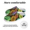 thumbnail image 6 of Rateoe Hippie Style Print Women's Men's Cotton Knit Slippers Lightweight Memory Foam Indoor House Shoes with Anti-Skid Sole-46/47, 6 of 7