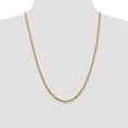 thumbnail image 2 of Real 14kt Yellow Gold 2.9mm Flat Beveled Curb Chain; 24 inch; Lobster Clasp; for Adults and Teens; for Women and Men, 2 of 5