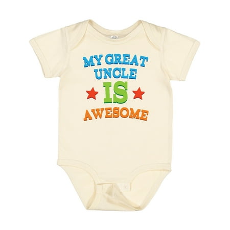 

Inktastic My Great Uncle is Awesome Gift Baby Boy or Baby Girl Bodysuit