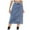 Blue, variant on Teissuly Women's Spring And Summer Denim Work Dress Pocket Skirt Casual Mid-length Skirt