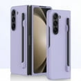 thumbnail image 1 of For Samsung Galaxy Z Fold 4 Slim Matte PC Shockproof Phone Cases With S Pen -Purple, 1 of 1