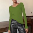 thumbnail image 2 of QASIEATN Sweaters for Graceful Women Fashion, Knit Sweater Autumn Winter V Neck Slim Fit Pullover Strip Top with Tight Long Sleeved Base Shirt, Womens Fall Tops, 2 of 4