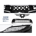 thumbnail image 4 of Black Front Bumper Upper Lower Grille Trim Fit for Toyota Camry LE XLE 2018-2020, 4 of 10