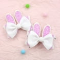 thumbnail image 5 of FENOHREFE 1pair Easters Bunnies Plush Hair Clip Lovely Styles Hair Pin Children Hairpin for Kids and Teens Festives Accessory, 5 of 7