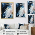 thumbnail image 4 of DESIGN ART Designart "Blue And White Enigmatic Stones I" Abstract Marble Wall Art For Living Room 34 in. wide x 44 in. high, 4 of 5