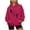 Hot Pink, variant on AOOCHASLIY Christmas Tops Women's Rounk Neck Long Sleeve Hooded Casual Printing Pullover Blouse Sweatshirt Tops Tops