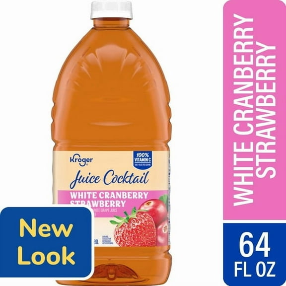 KR White Cranberry Strawberry Juice, 64 fl oz Bottle