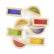 Guidecraft Guidecraft Rainbow Blocks Crystal Bead: Kids Educational and Learning Building Toys - Preschool Stacking Blocks, Multi-colored Sensory Block Play Set for Toddlers