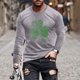 thumbnail image 1 of Blusas y camisas de manga larga y cuello redondo para hombre, camisetas casuales con estampado de moda y cuello redondo, blusas de licra de manga corta para hombre., 1 of 5