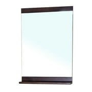 Bellaterra Home Solid wood frame mirror cabinet-walnut