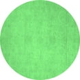 thumbnail image 1 of Ahgly Company Indoor Round Abstract Emerald Green Modern Area Rugs, 3' Round, 1 of 4
