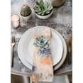 thumbnail image 2 of Orange Blue Cloth Napkins Set of 4 Reusable Dinner Napkins, Minimalist Smear Abstract Art Painting Cocktail Napkin Washable Table Napkins for Wedding/Holiday Party/Baby Shower 20"x20", 2 of 7