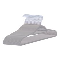 Unique Bargains Velvet Non-Slip Hangers Space Saving Clothes Hangers 30 Packs Gray